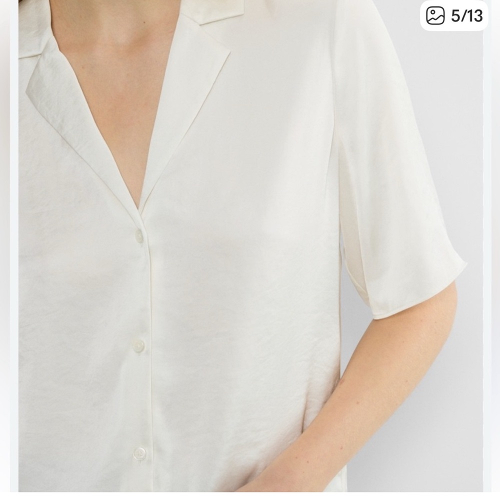 Aritzia Ivory Button-Down Blouse - image 5